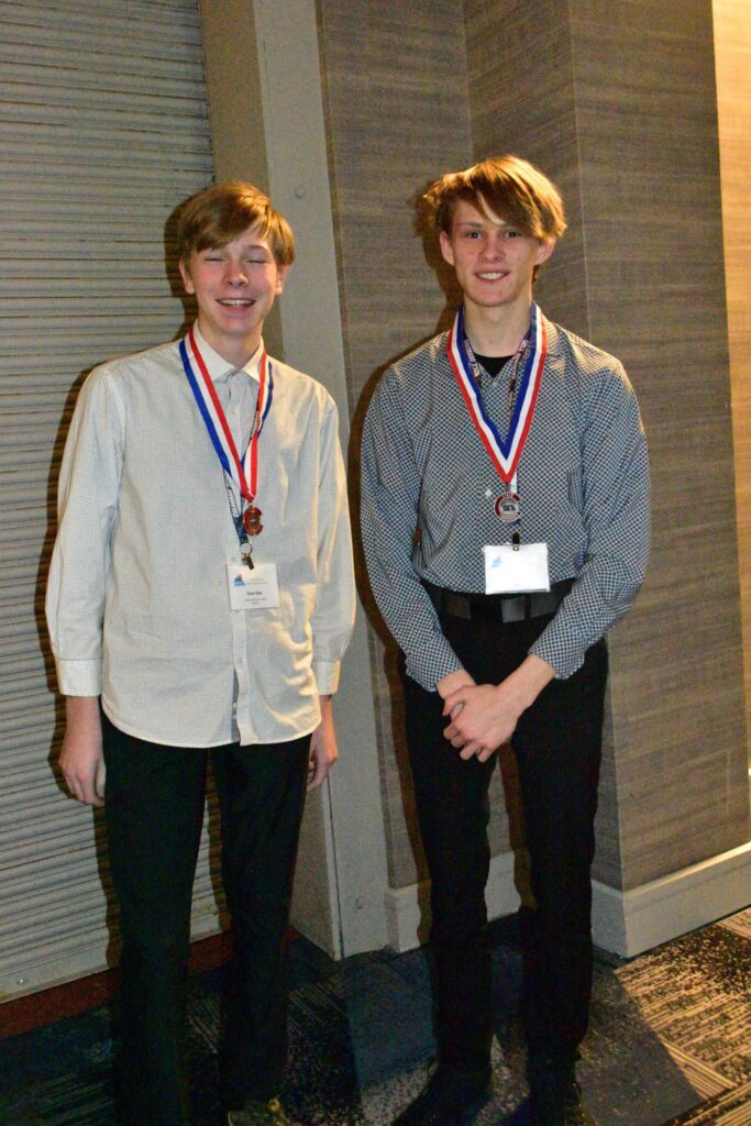 Junior Ben Ryan and sophomore Evan Siler win awards at the TSA state conference