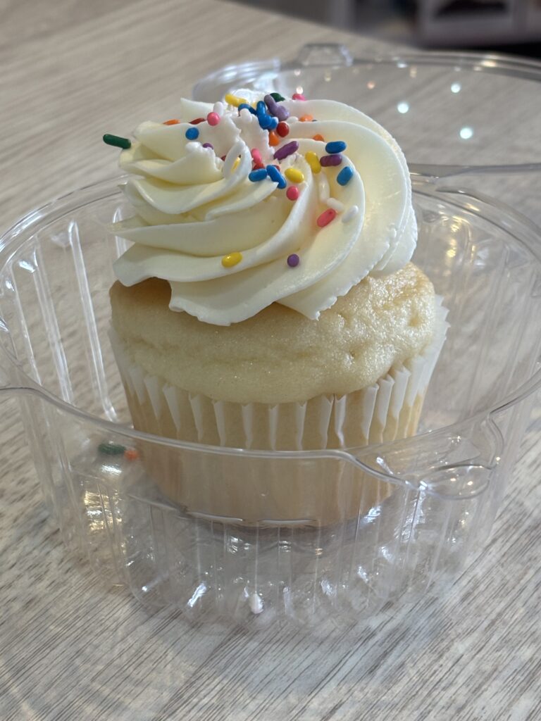 Vanilla Cupcake with sprinkles