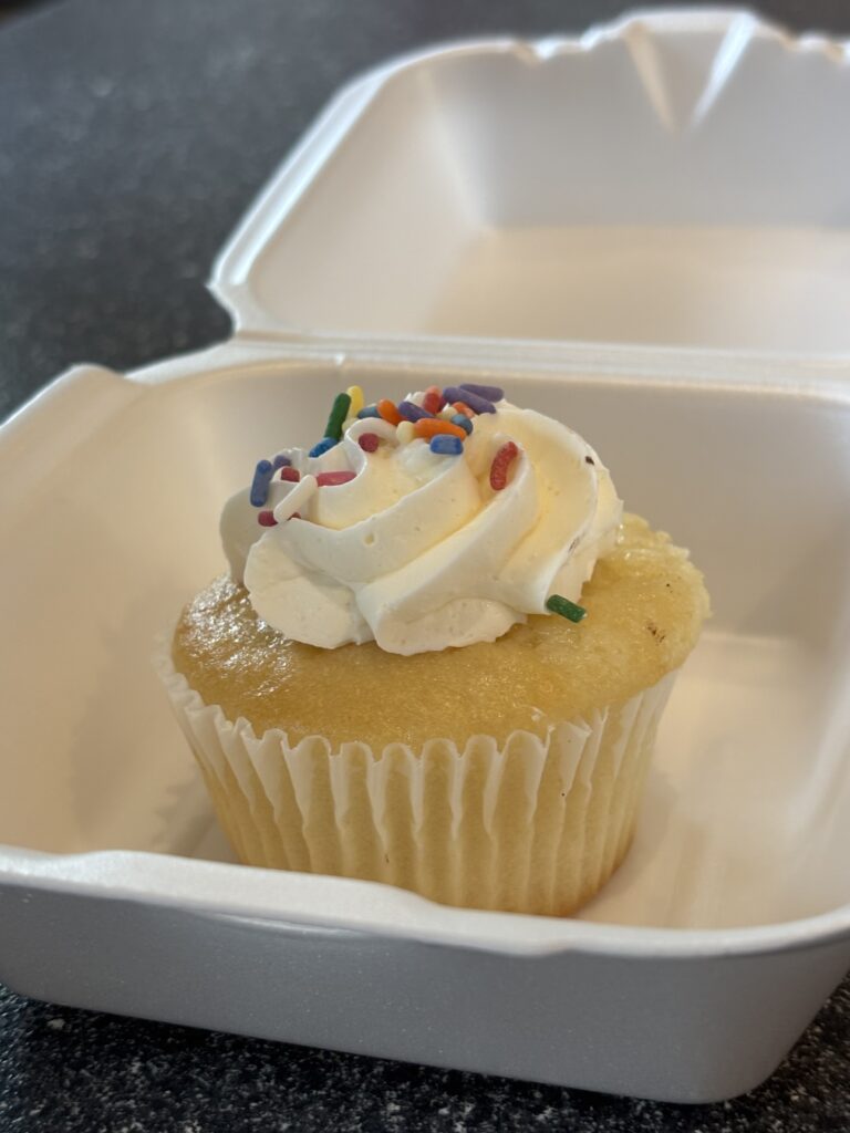 Vanilla Cupcake with sprinkles