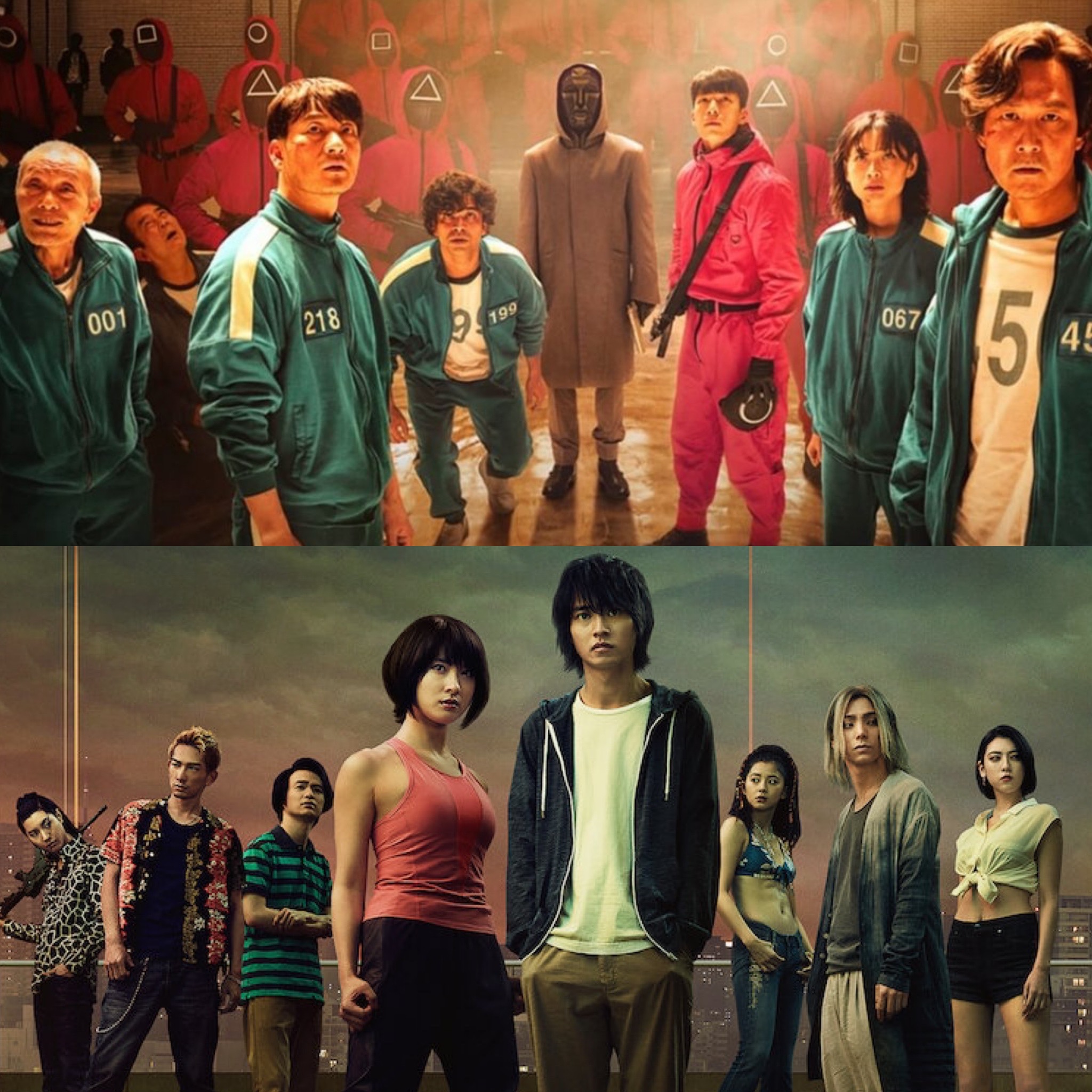 Squid Game vs. Alice In Borderland: similar dystopian foreign series