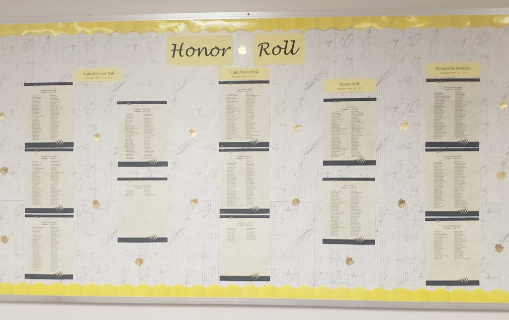 The LHS honor rolls