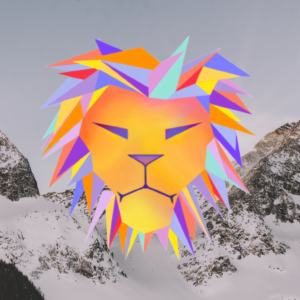 The Lions Roar Now logo against a snowy background