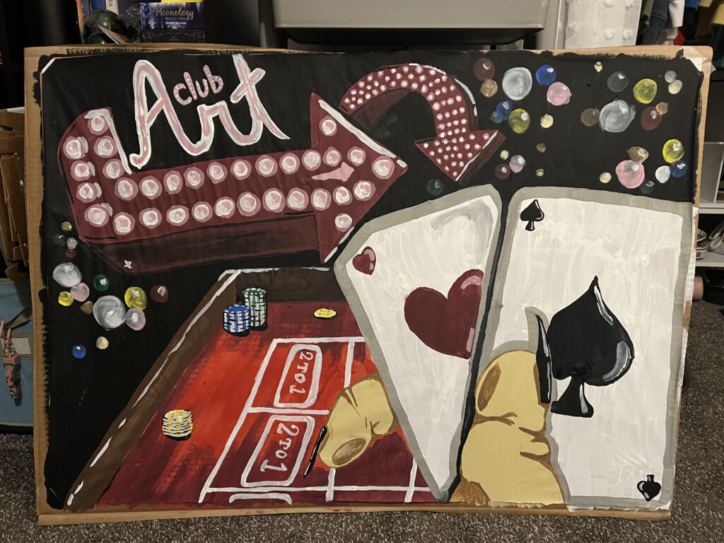 Art club sign made by Zil Torrez