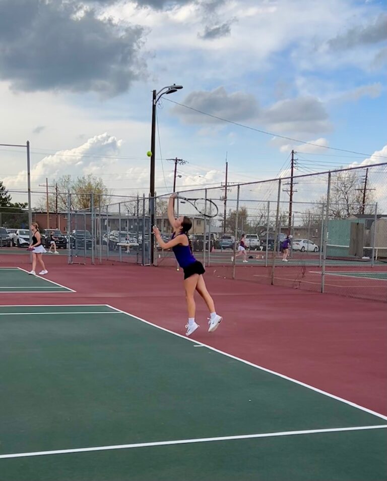 A tennis swing