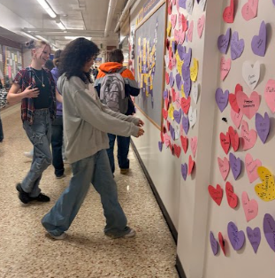 Every student and staff member had a heart hidden around the school.