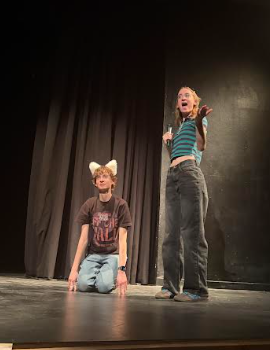 Reagan and Lauren O'connor introducing a song from "Cats"