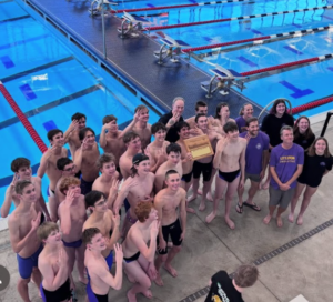 LHS Boys Swim Team win League
